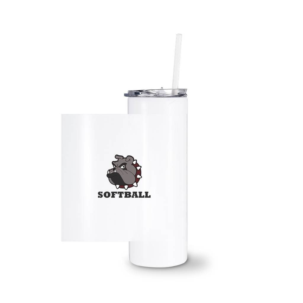 Bulldogs Softball Tumbler With Straw