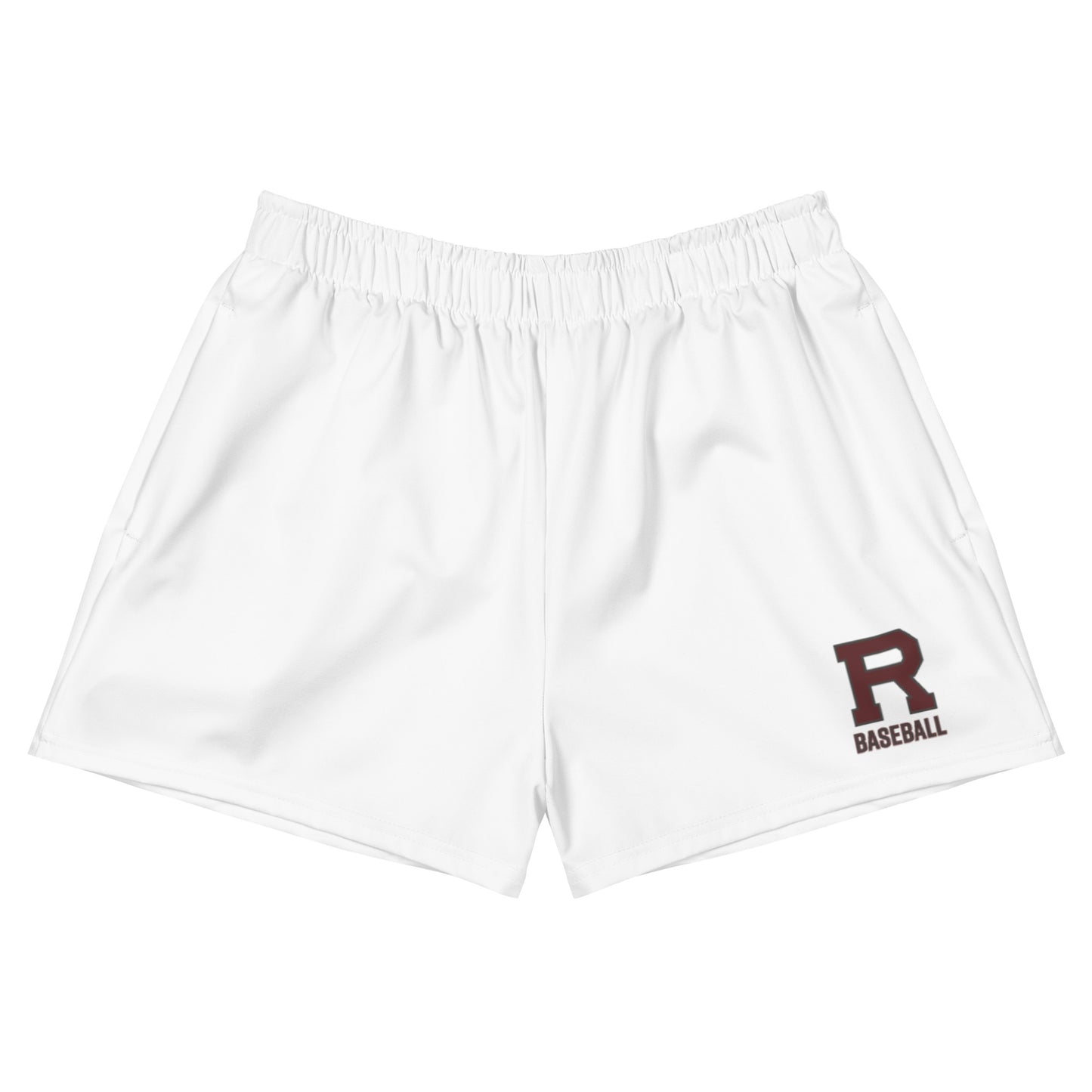 R Baseball Outlined Women's Athletic Short Shorts