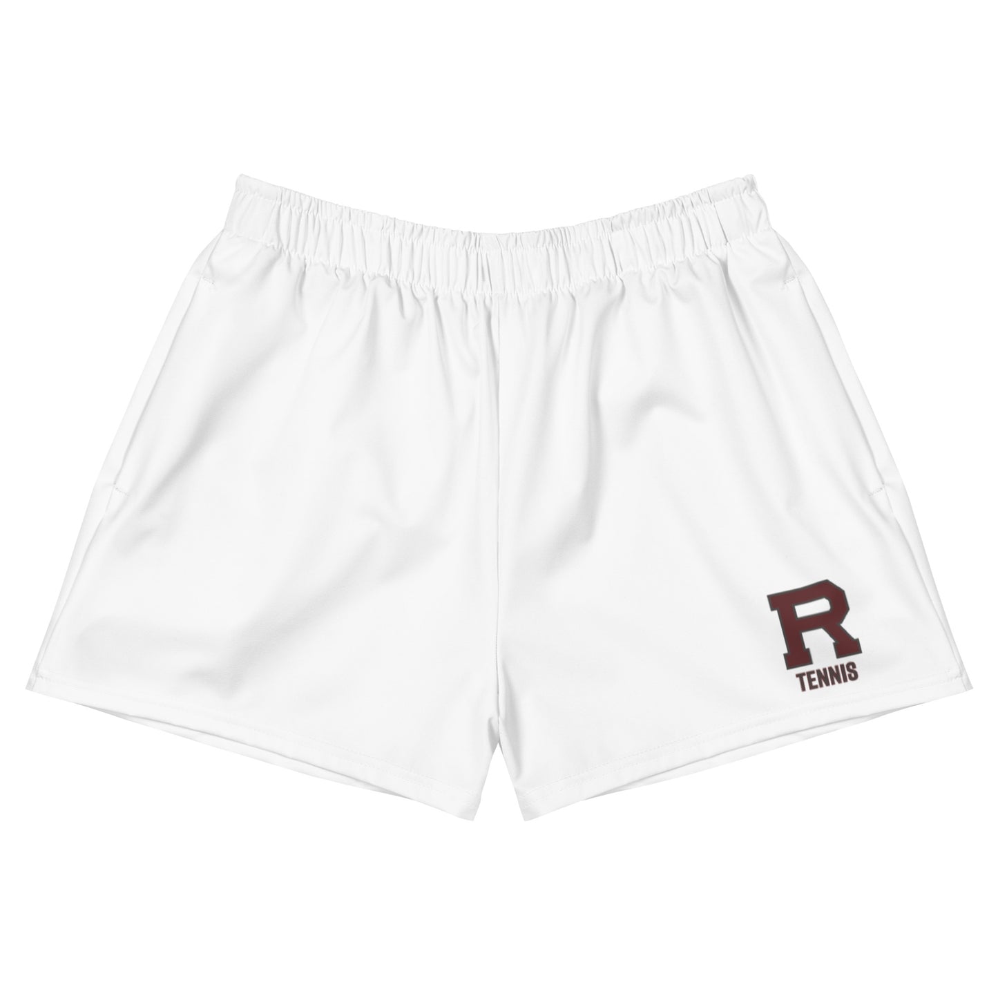 R Tennis Outlined Women's Athletic Short Shorts