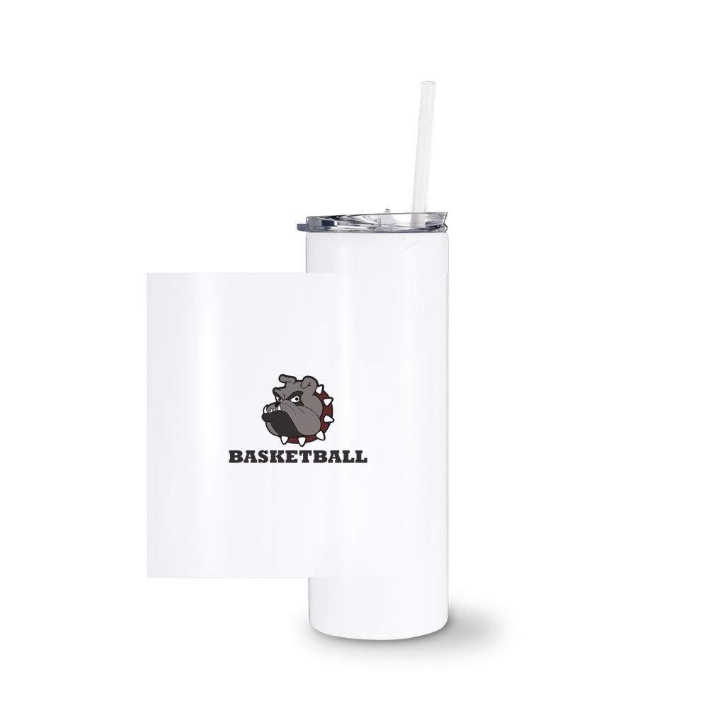 Bulldogs Basketball Tumbler With Straw