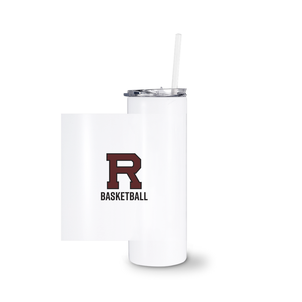 R Basketball Tumbler With Straw