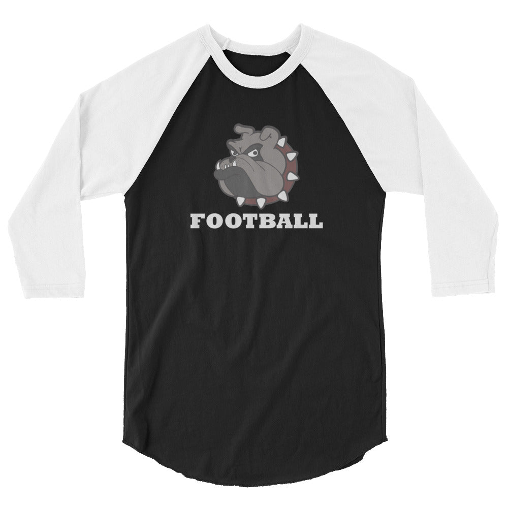 Bulldogs Football 3/4 sleeve raglan shirt