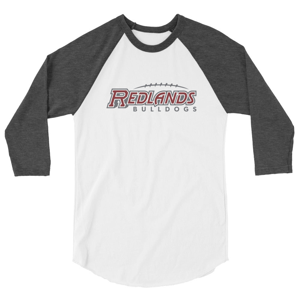 Redlands Bulldogs Football 3/4 sleeve raglan shirt