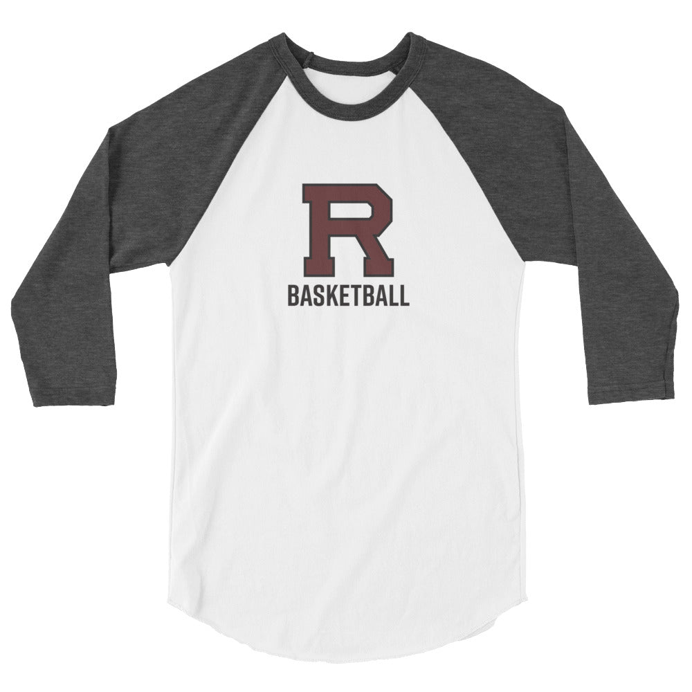 R Basketball 3/4 sleeve raglan shirt