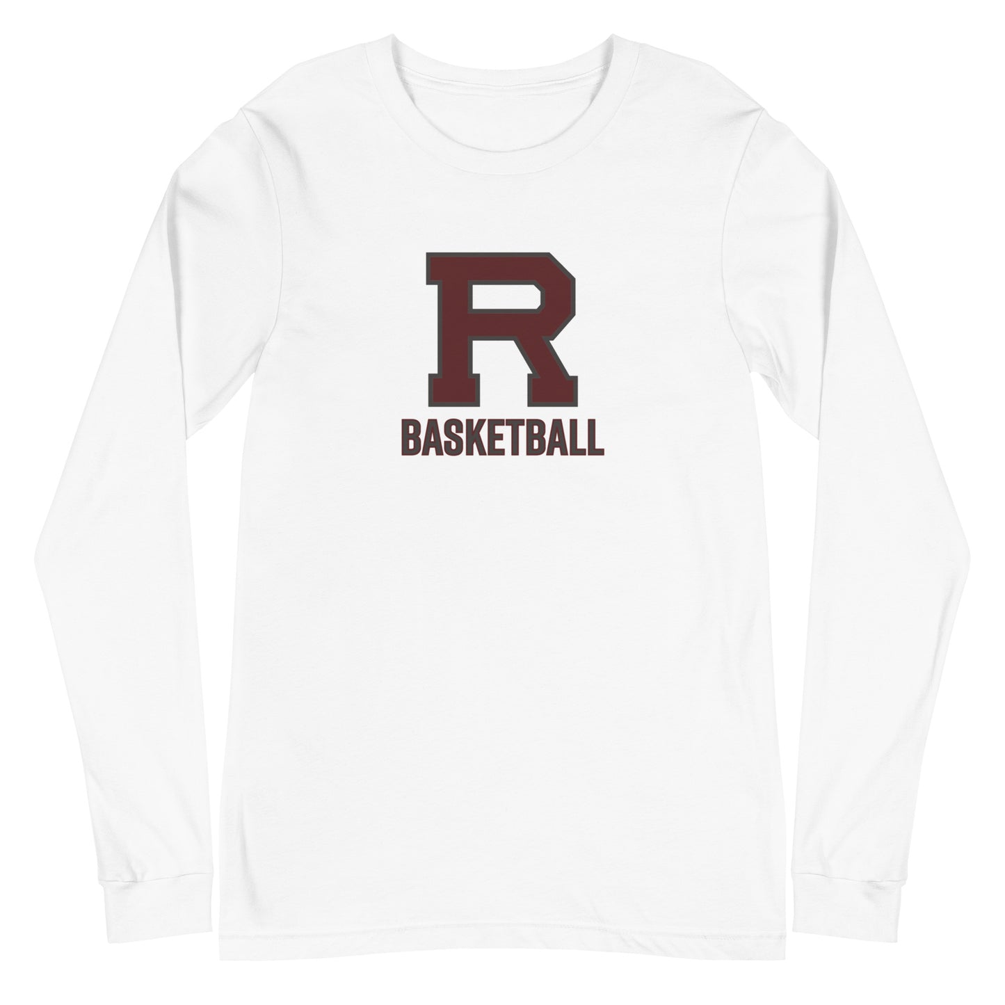 R Basketball Outlined Unisex Long Sleeve Tee