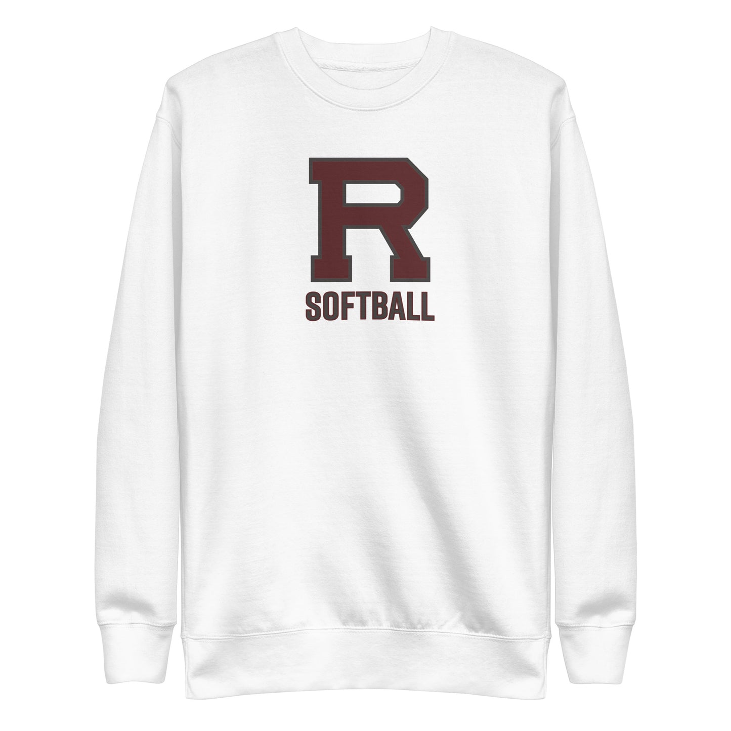 R Softball Outlined Unisex Premium Sweatshirt