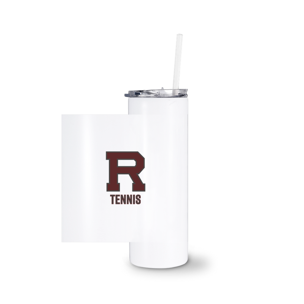 R Tennis Outlined Tumbler With Straw
