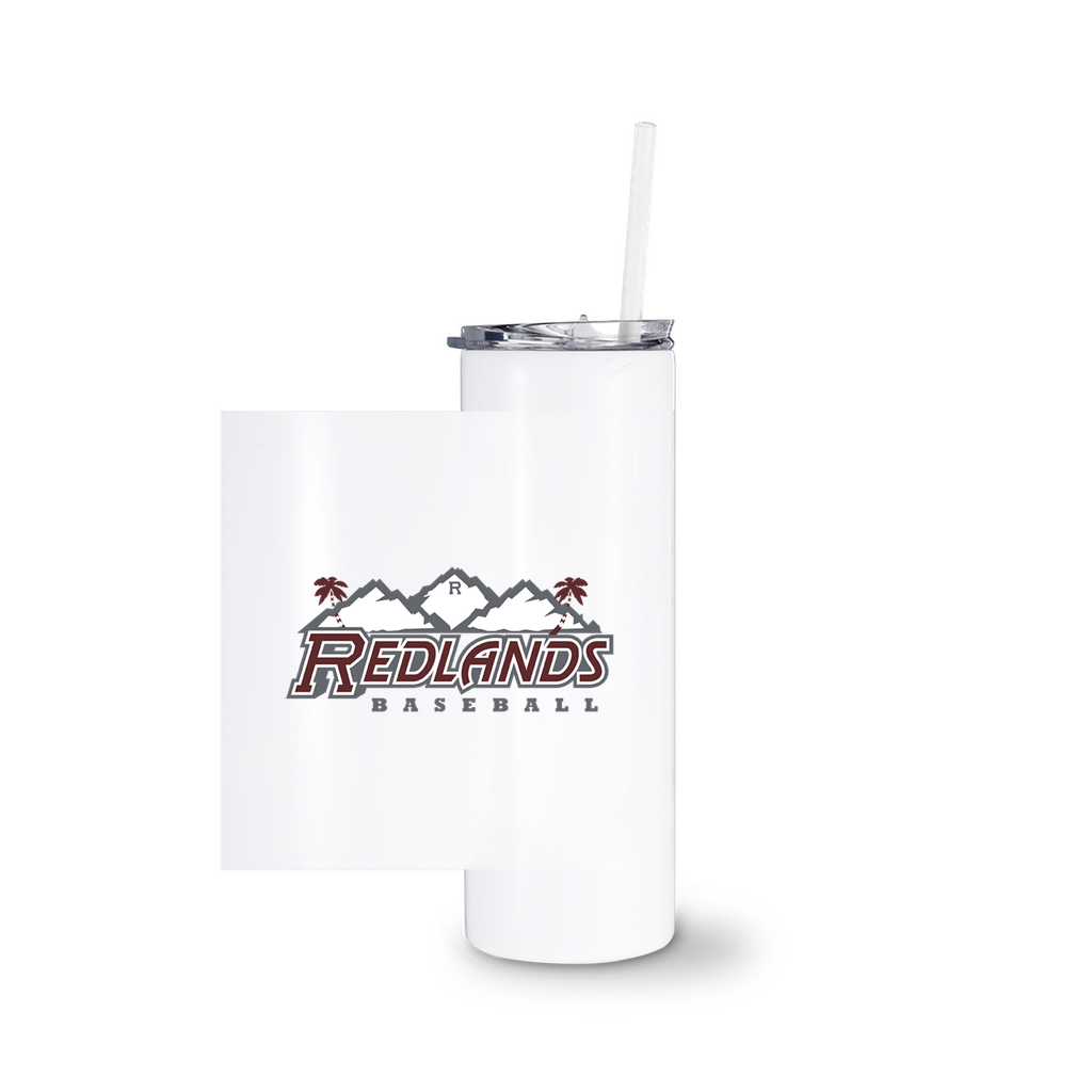 Redlands Baseball Tumbler With Straw
