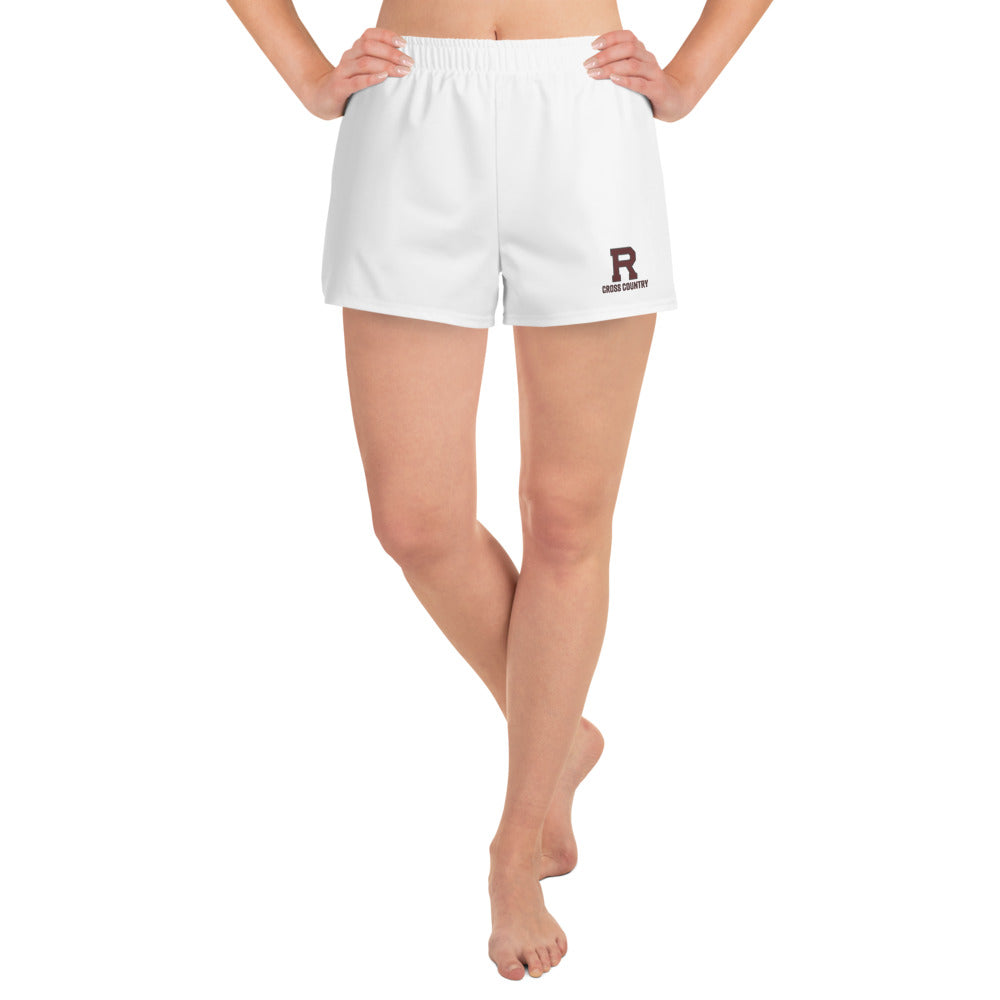 R Cross Country Outlined Women's Athletic Short Shorts