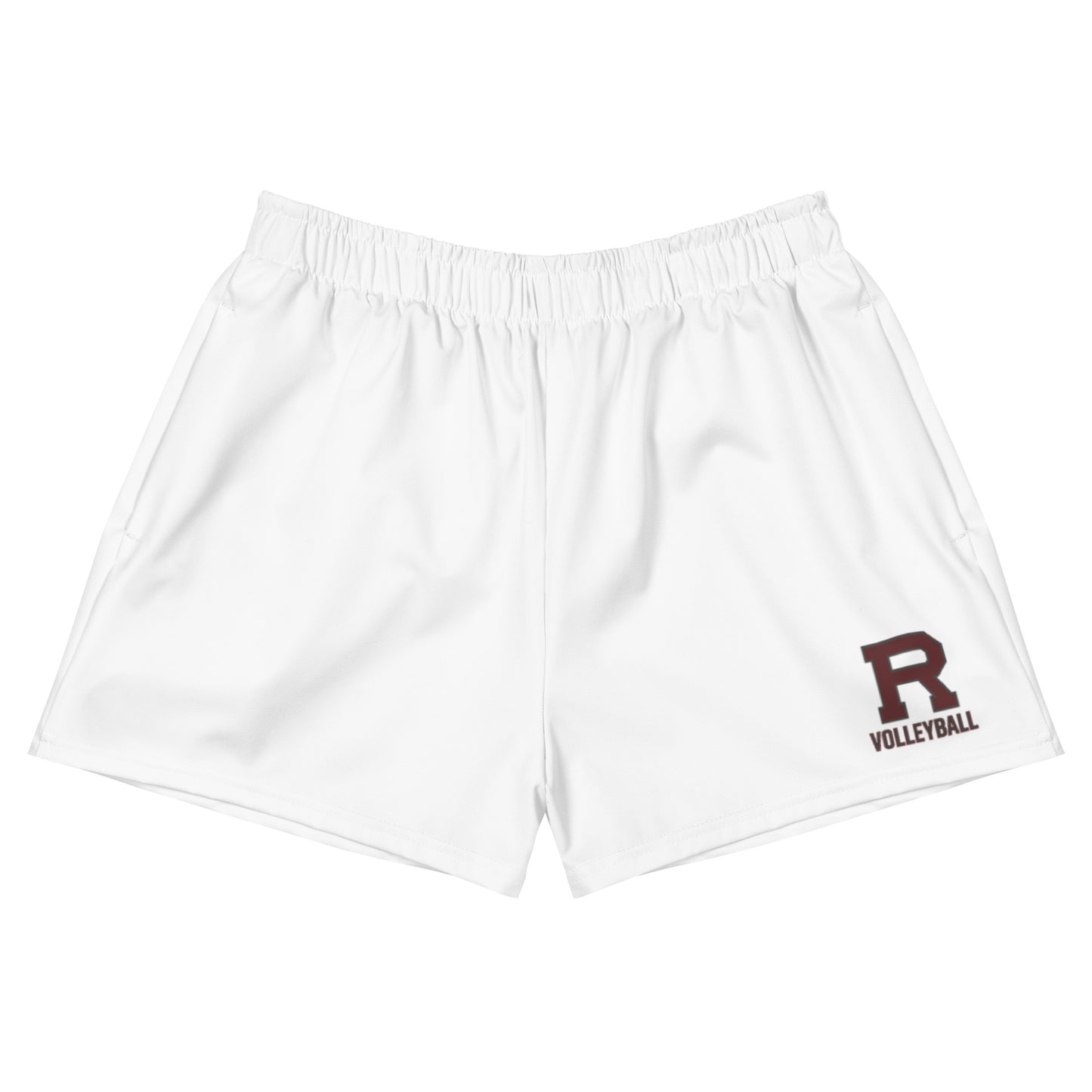 R Volleyball Outlined Women's Athletic Short Shorts