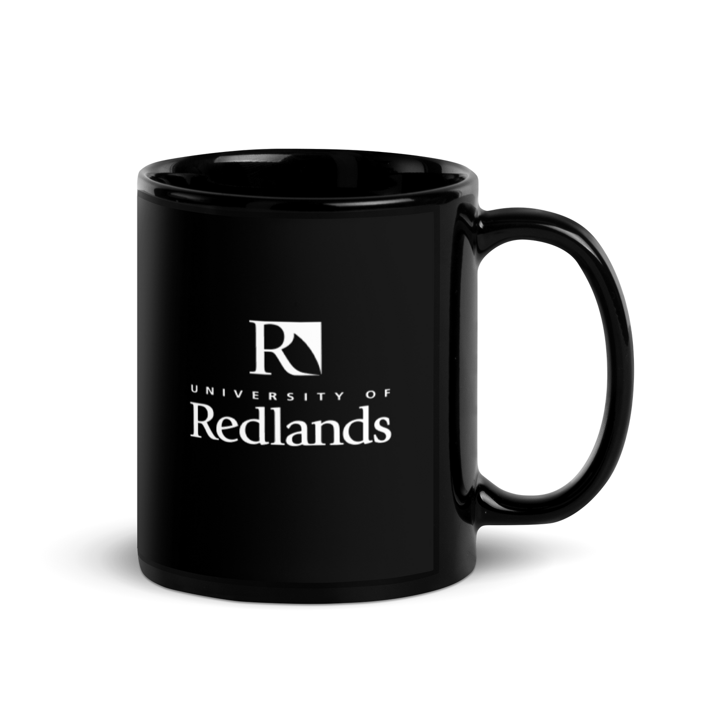 Redlands University Black Glossy Mug