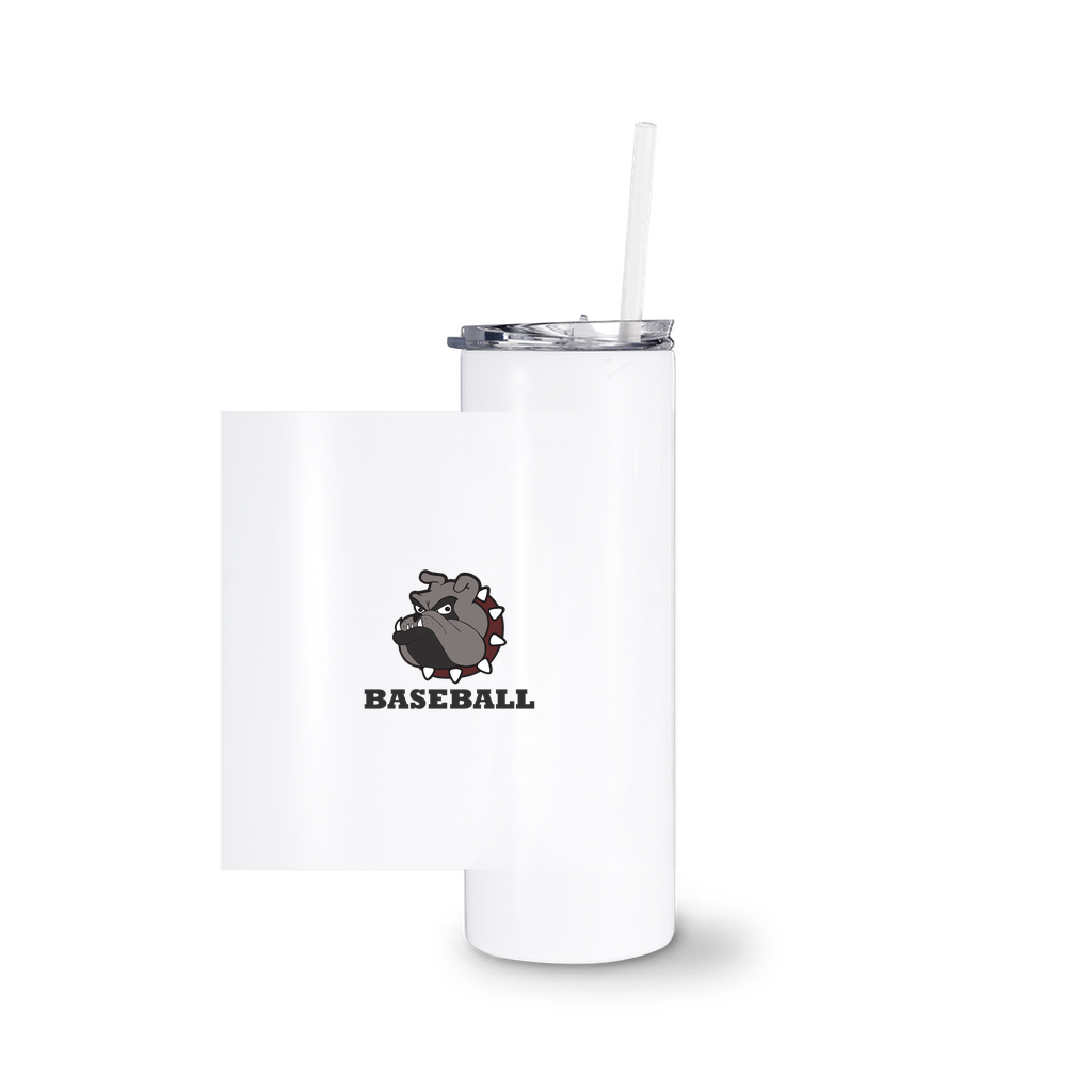 Bulldogs Baseball Tumbler With Straw