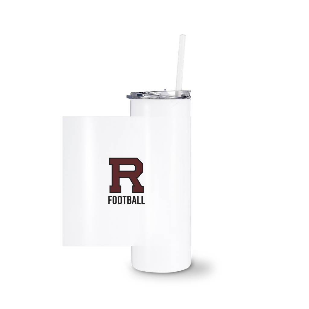 R Football Tumbler With Straw