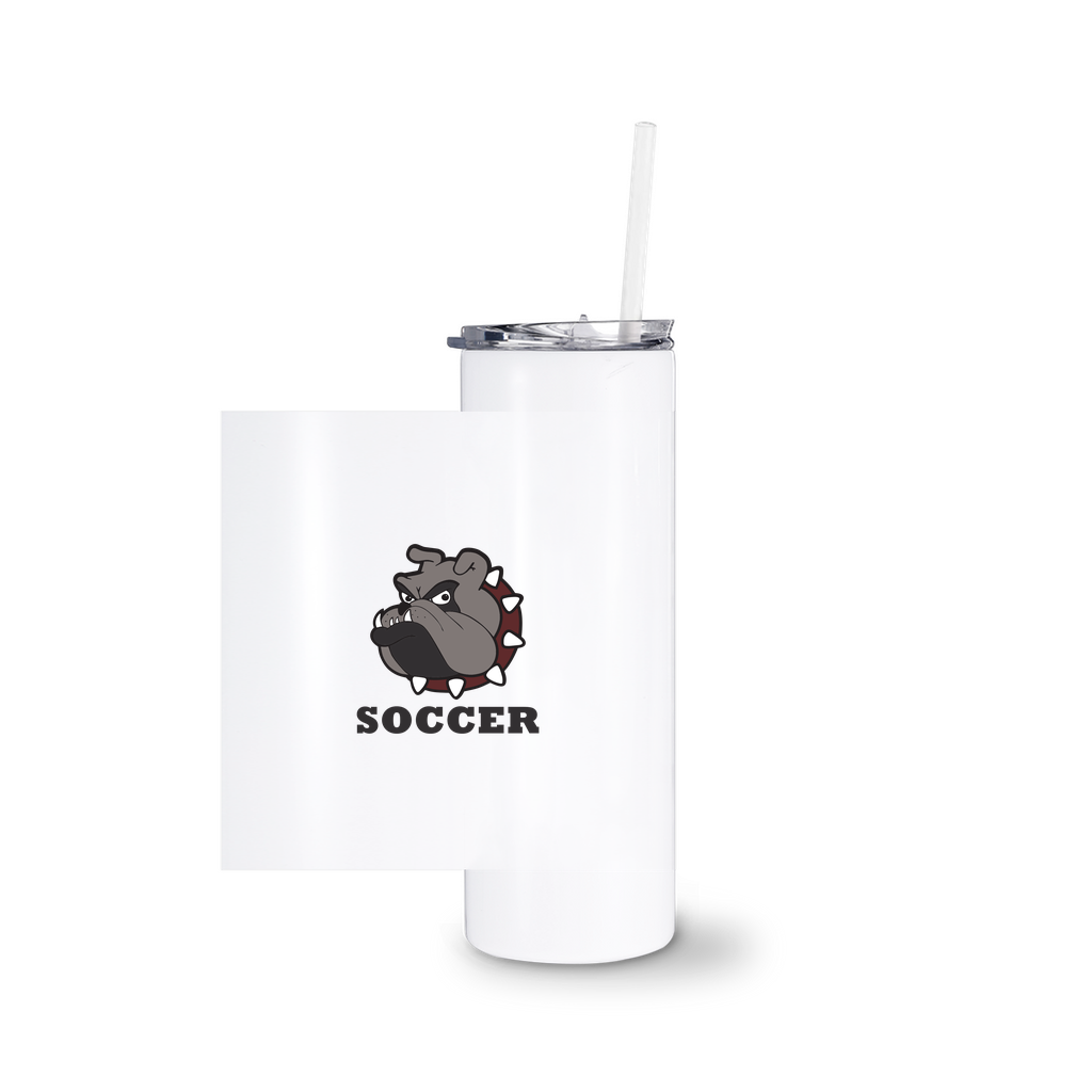 Bulldogs Soccer Tumbler With Straw