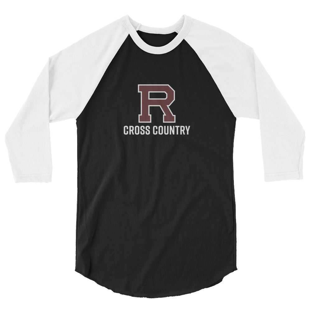 R Cross Country 3/4 sleeve raglan shirt