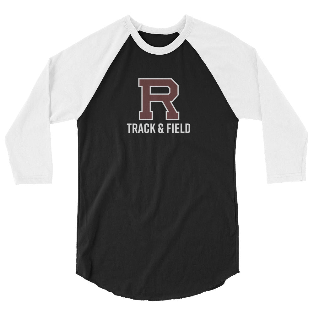 R Track & Field 3/4 sleeve raglan shirt