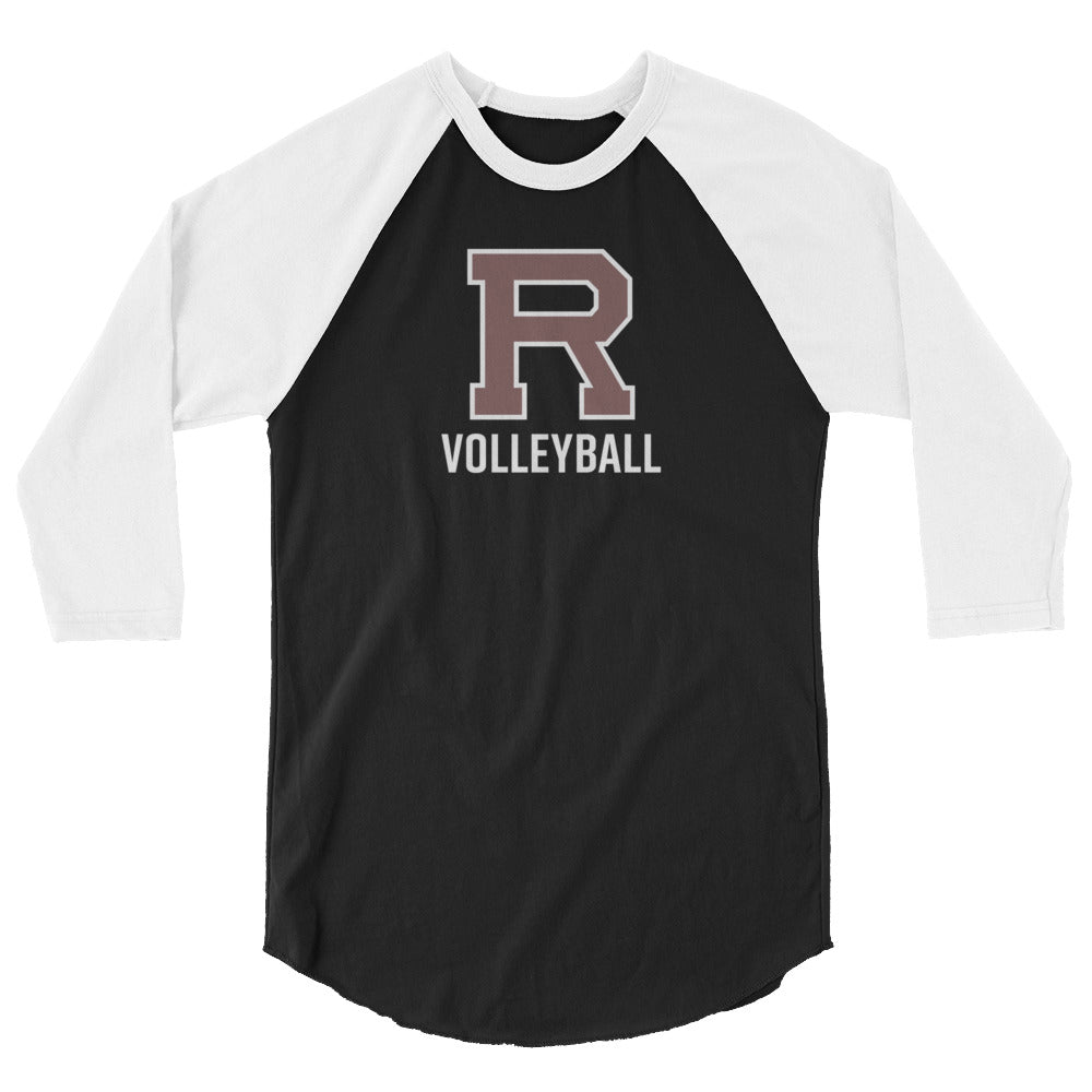 R Volleyball 3/4 sleeve raglan shirt