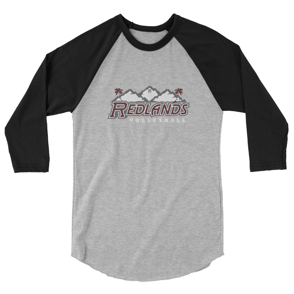 Redlands Volleyball 3/4 sleeve raglan shirt