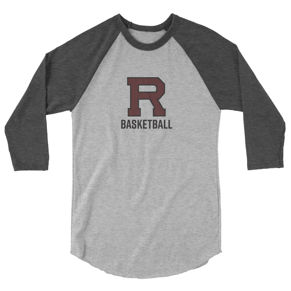 R Basketball 3/4 sleeve raglan shirt