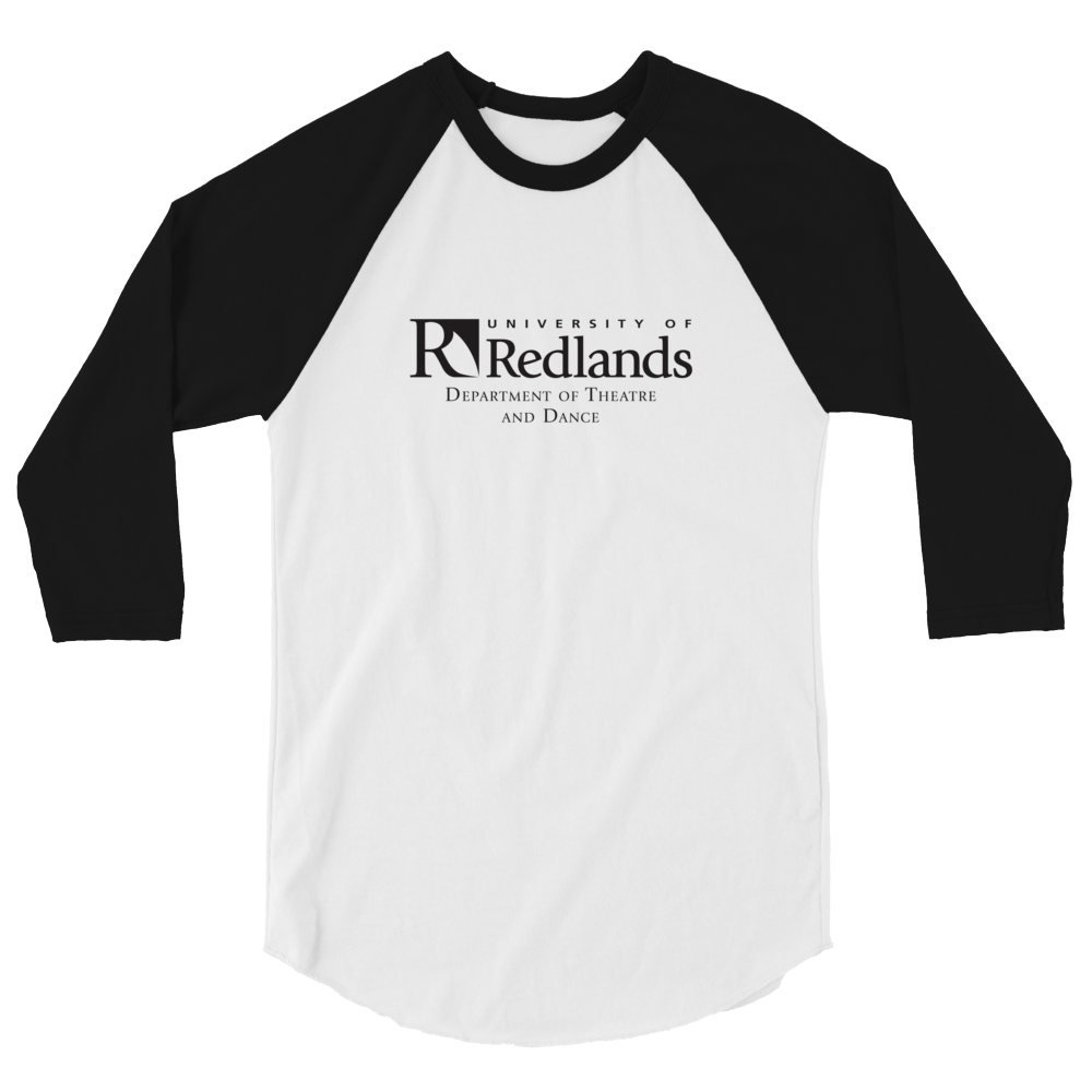Redlands Department of Theatre and Dance 3/4 sleeve raglan shirt