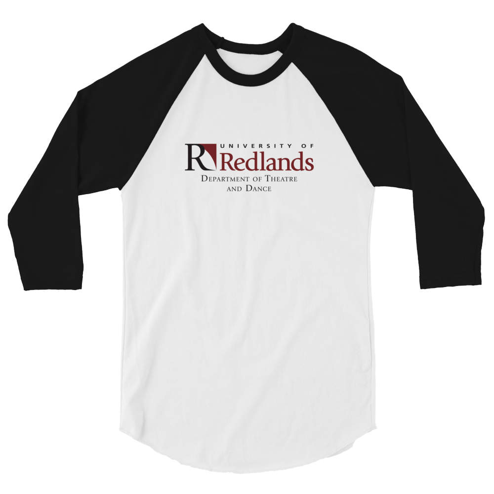 Redlands Department of Theatre and Dance 3/4 sleeve raglan shirt