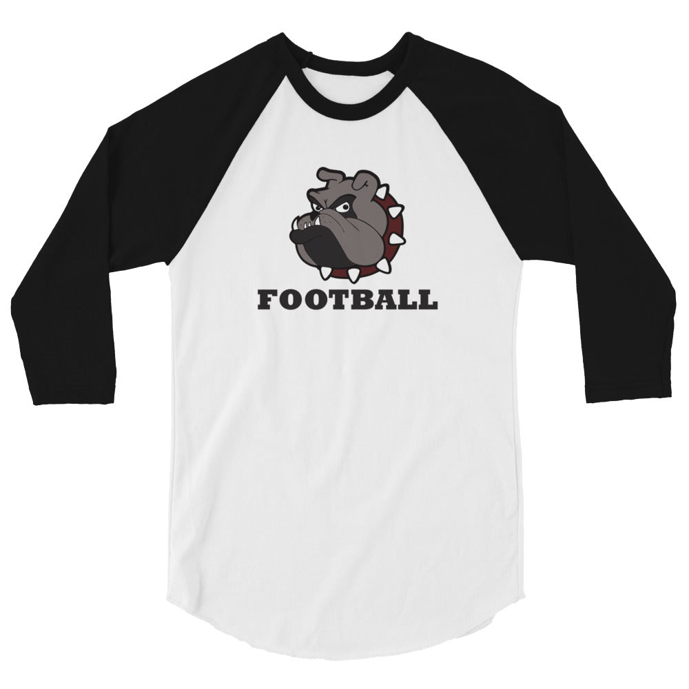 Bulldogs Football 3/4 sleeve raglan shirt