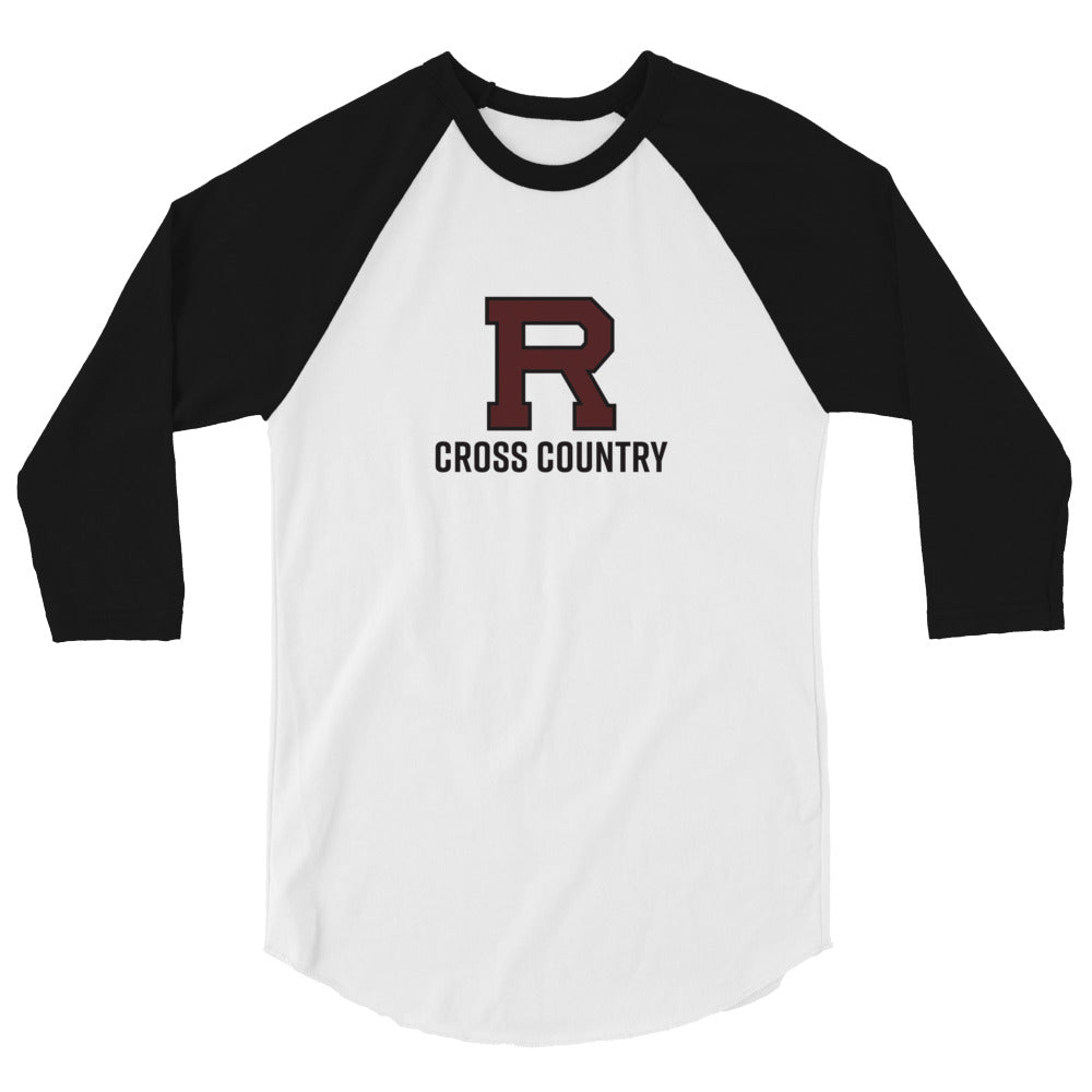 R Cross Country 3/4 sleeve raglan shirt