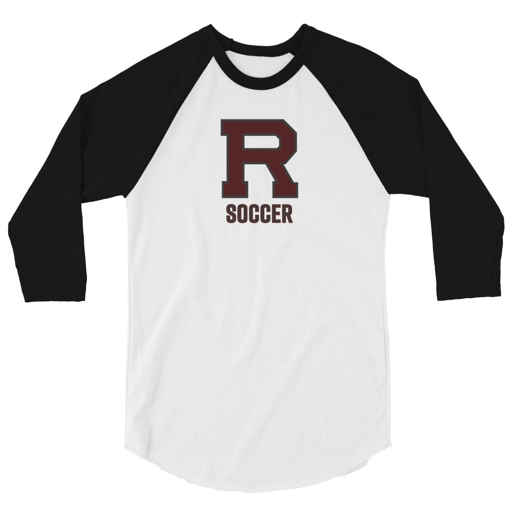 R Soccer Outlined 3/4 sleeve raglan shirt