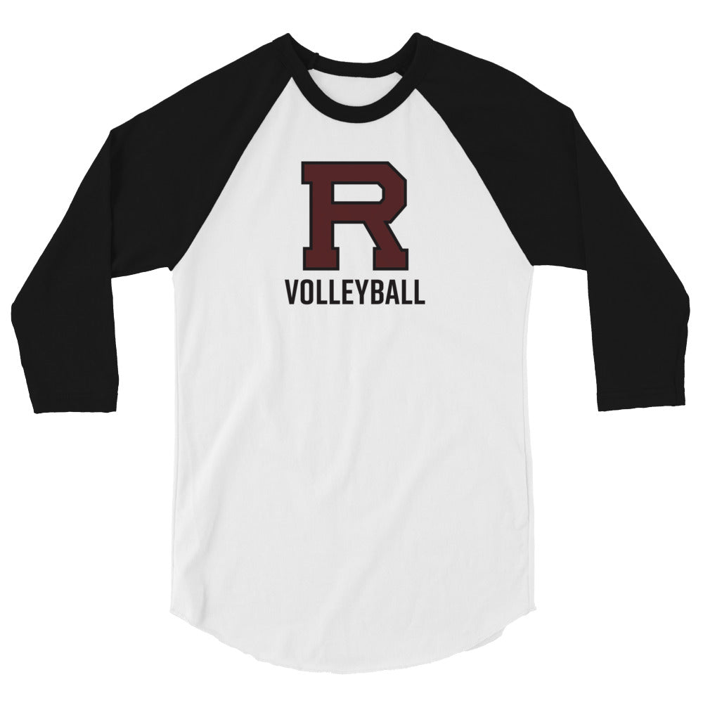 R Volleyball 3/4 sleeve raglan shirt