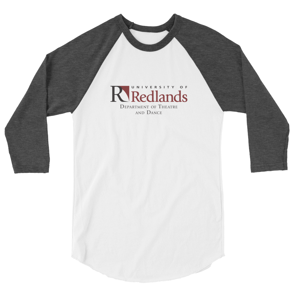 Redlands Department of Theatre and Dance 3/4 sleeve raglan shirt