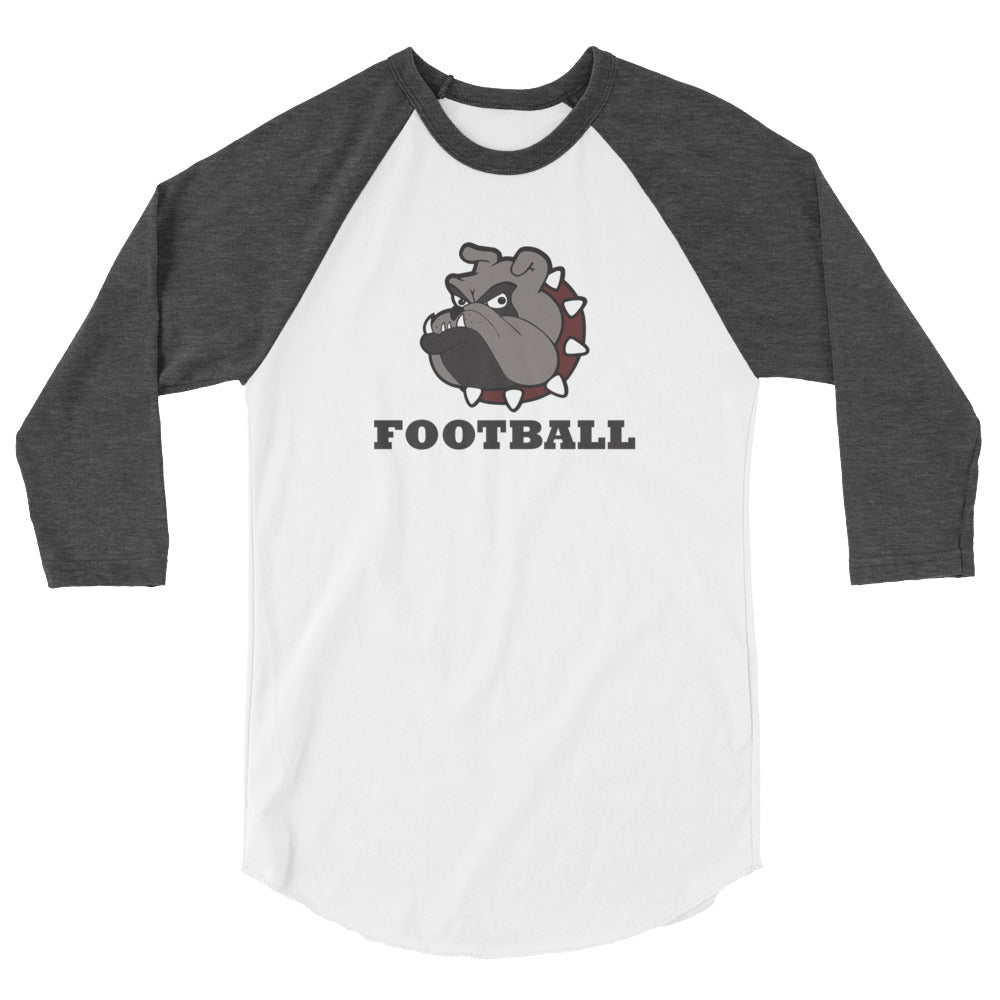 Bulldogs Football 3/4 sleeve raglan shirt