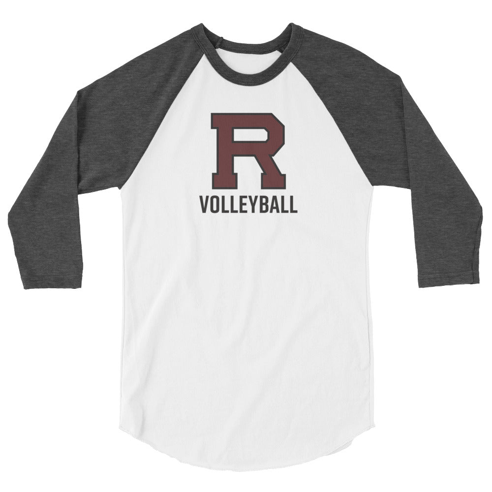 R Volleyball 3/4 sleeve raglan shirt