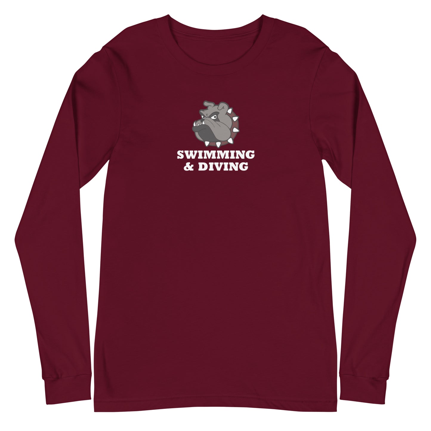 Bulldogs Swimming & Diving Unisex Long Sleeve Tee