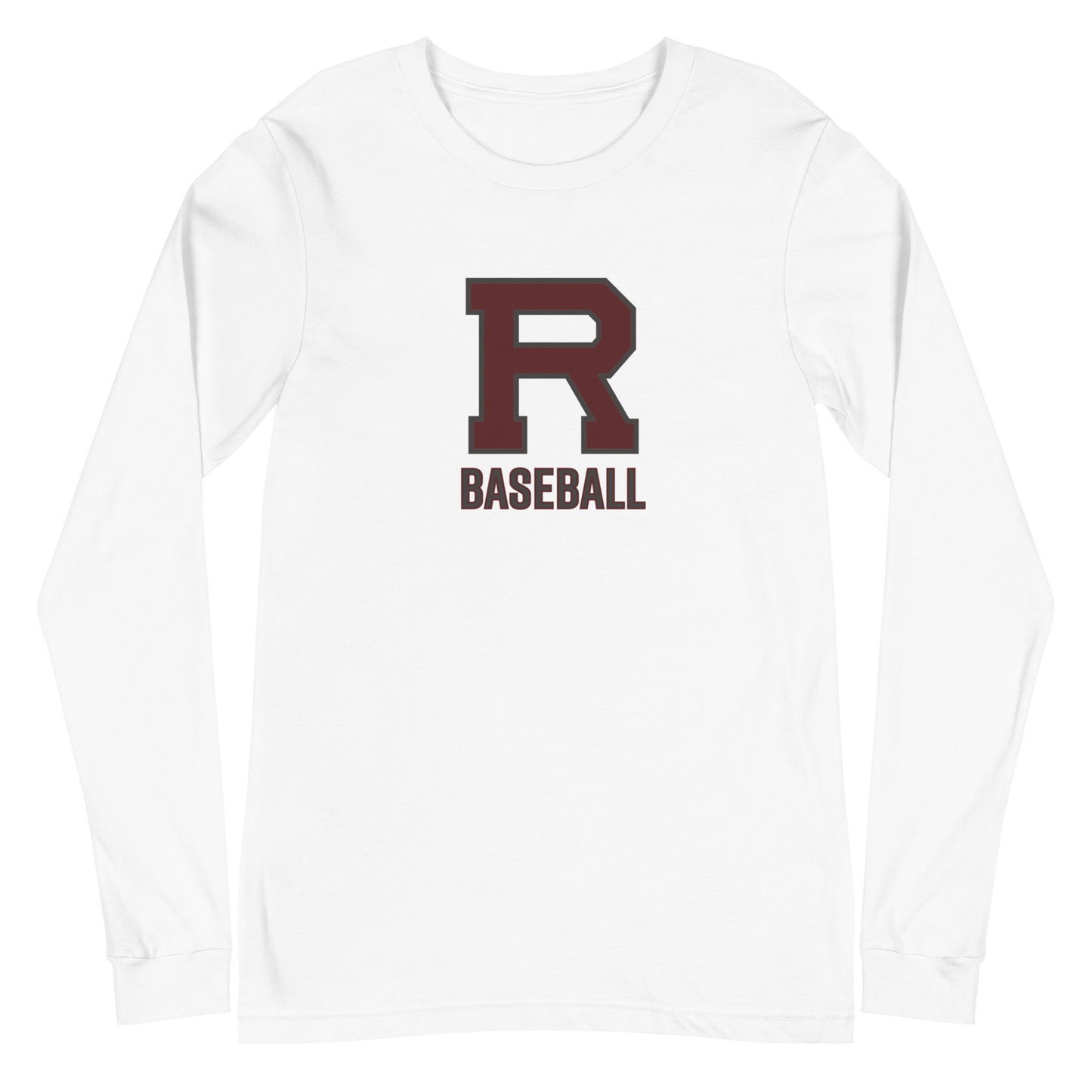 R Baseball Outlined Unisex Long Sleeve Tee