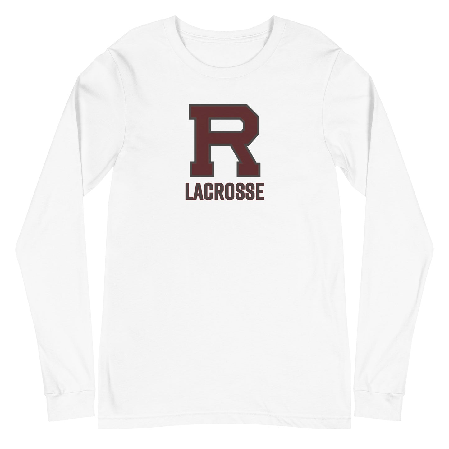 R Lacrosse Outlined Unisex Long Sleeve Tee