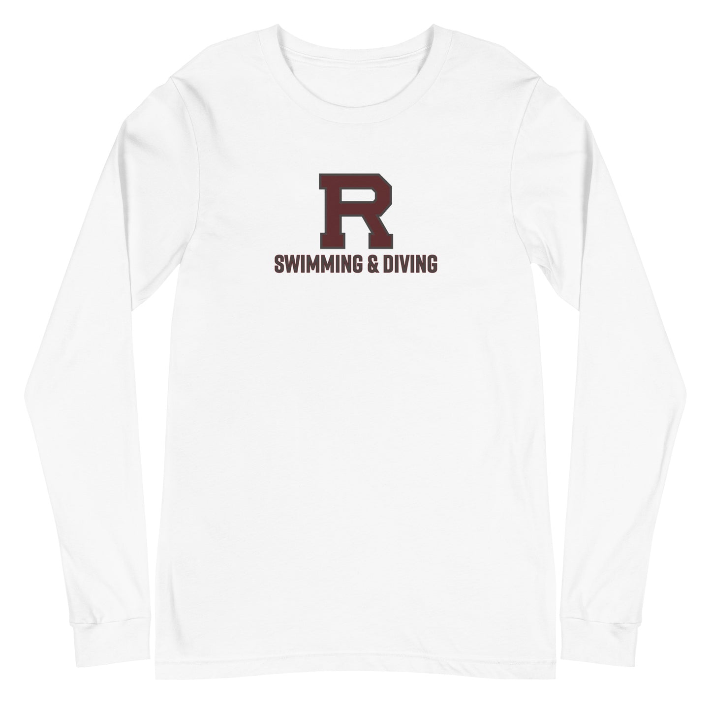 R Swimming & Diving Outlined Unisex Long Sleeve Tee