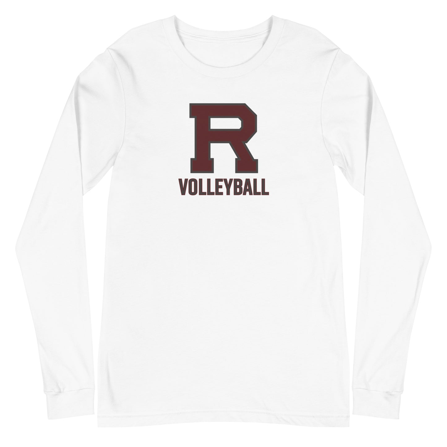 R Volleyball Outlined Unisex Long Sleeve Tee