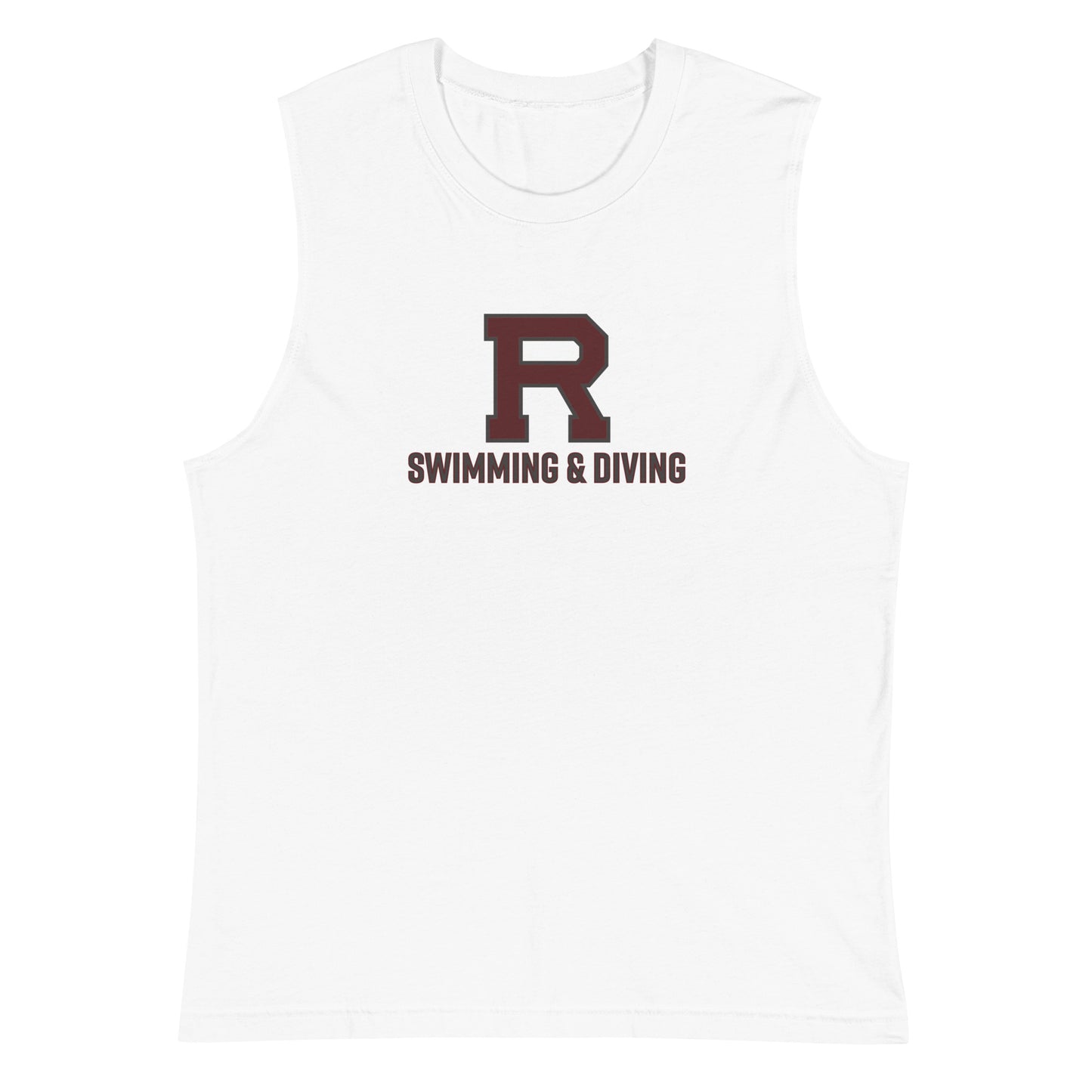 R Swimming & Diving Outlined Muscle Shirt
