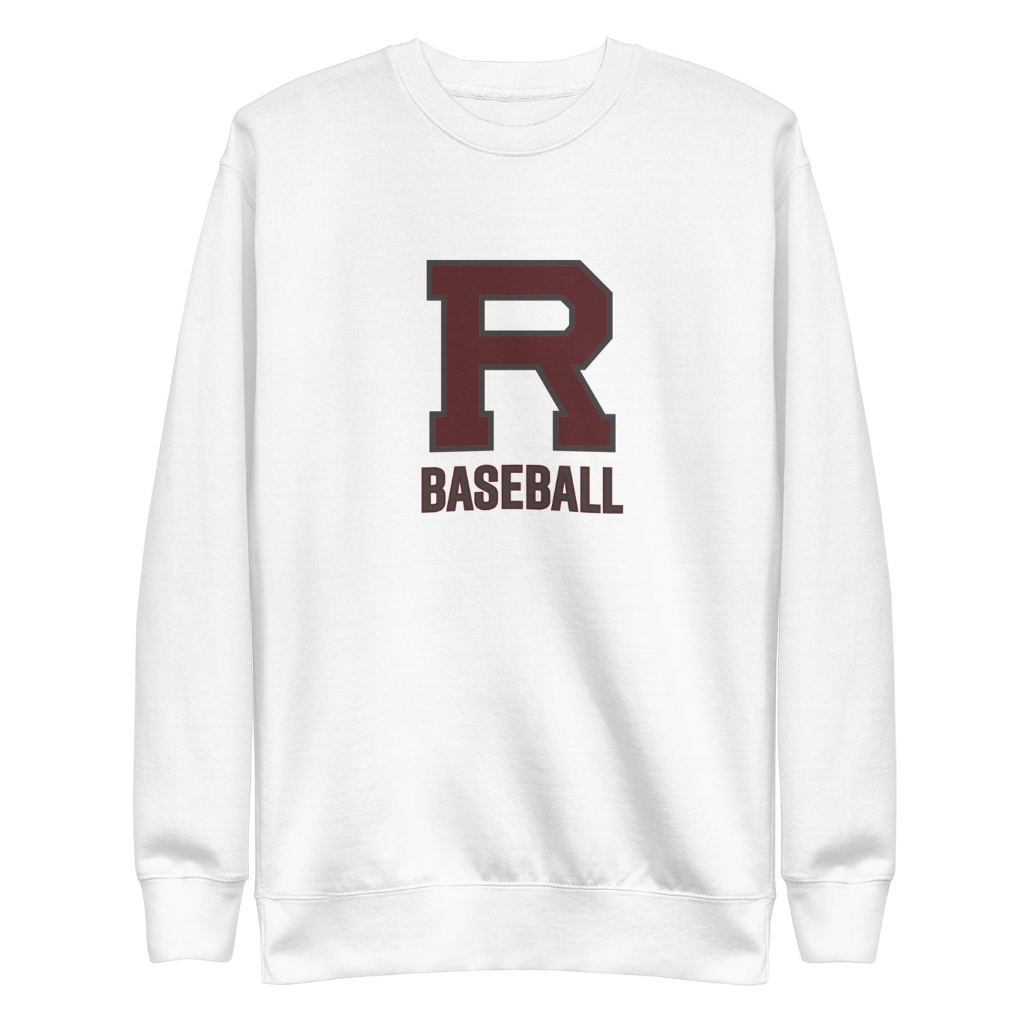 R Baseball Outlined Unisex Premium Sweatshirt