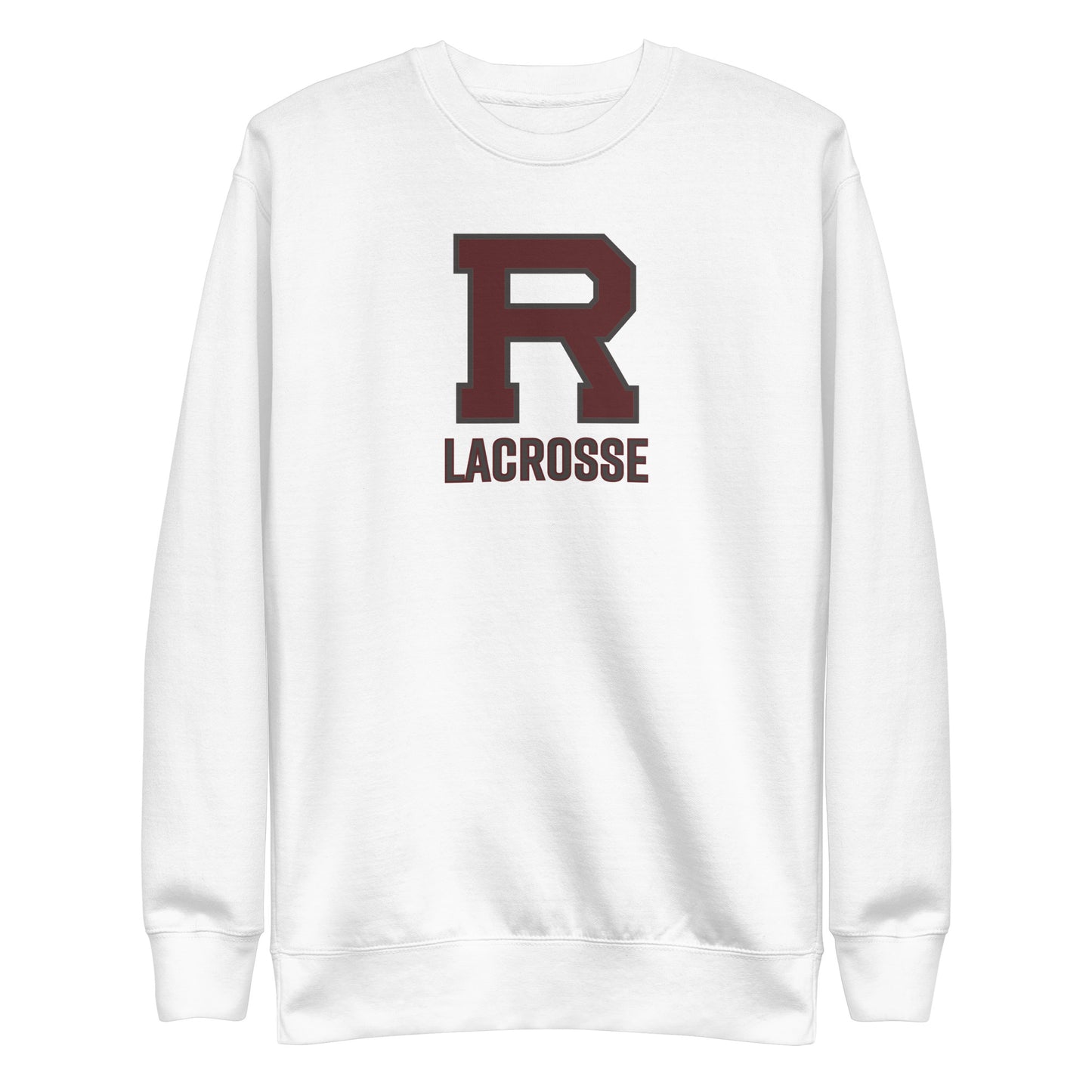 R Lacrosse Outlined Unisex Premium Sweatshirt