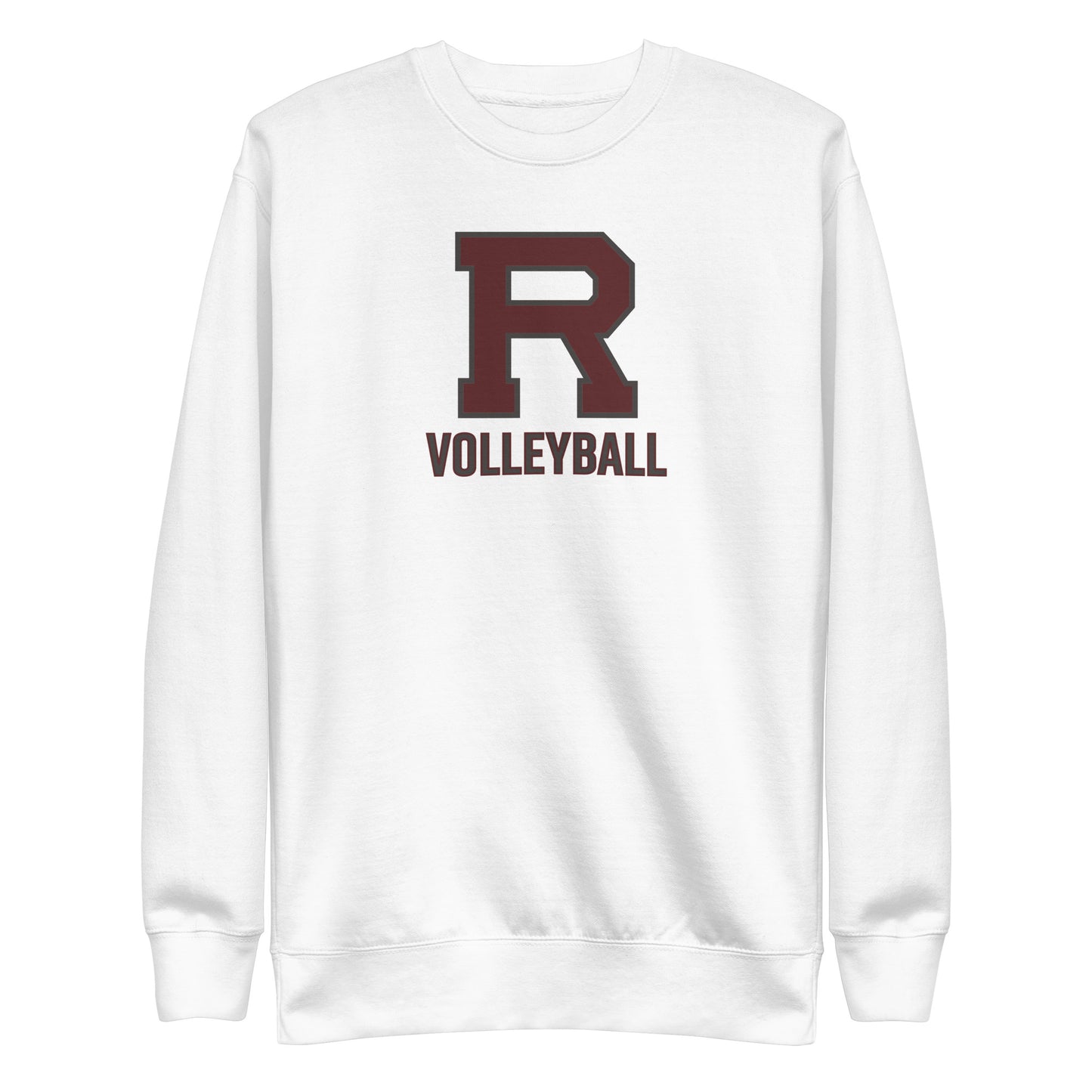 R Volleyball Outlined Unisex Premium Sweatshirt